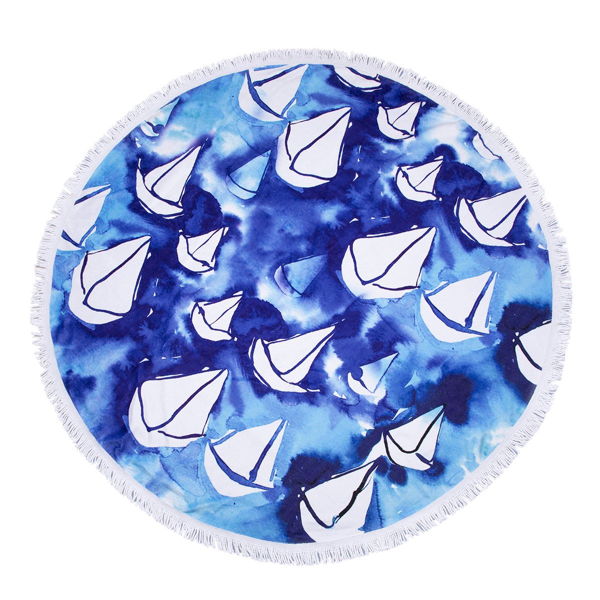 Anemoss Sailboat Round Beach Towel