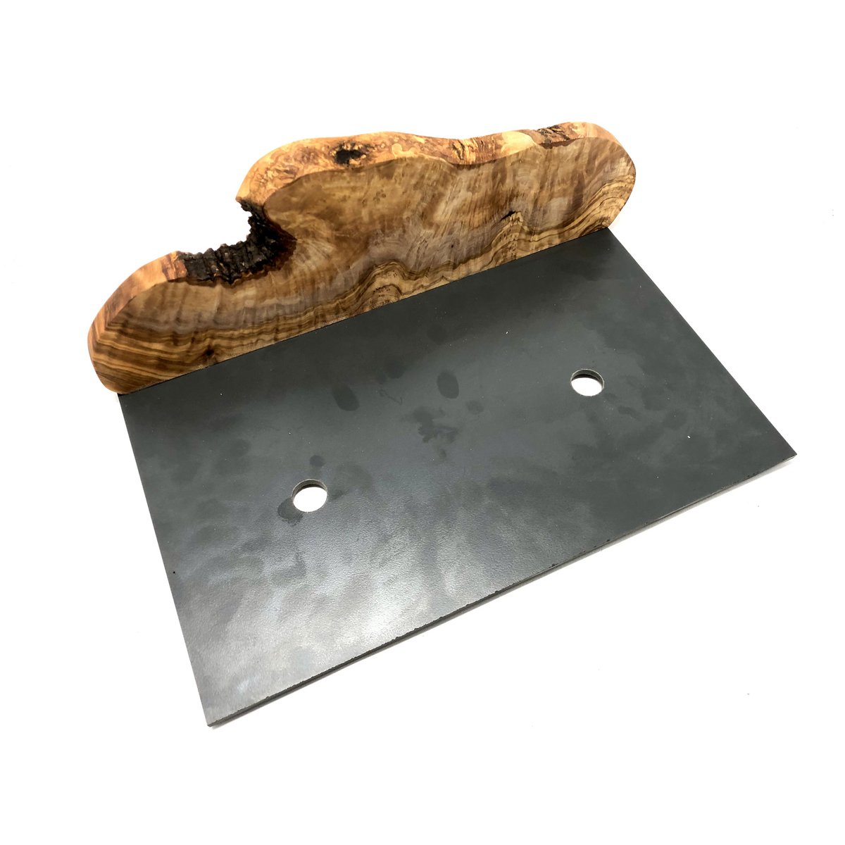 Feeding station MOUNTAIN 2x 0.9 liter porcelain bowl olive wood
