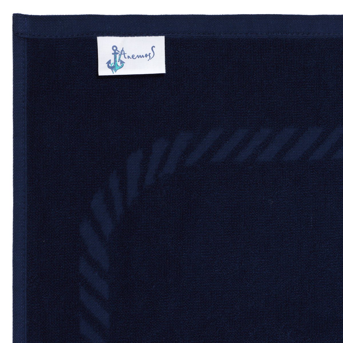 Anemoss Sailor Knots Beach Towel – Navy Blue, 140x70 cm/27.5x55 inches
