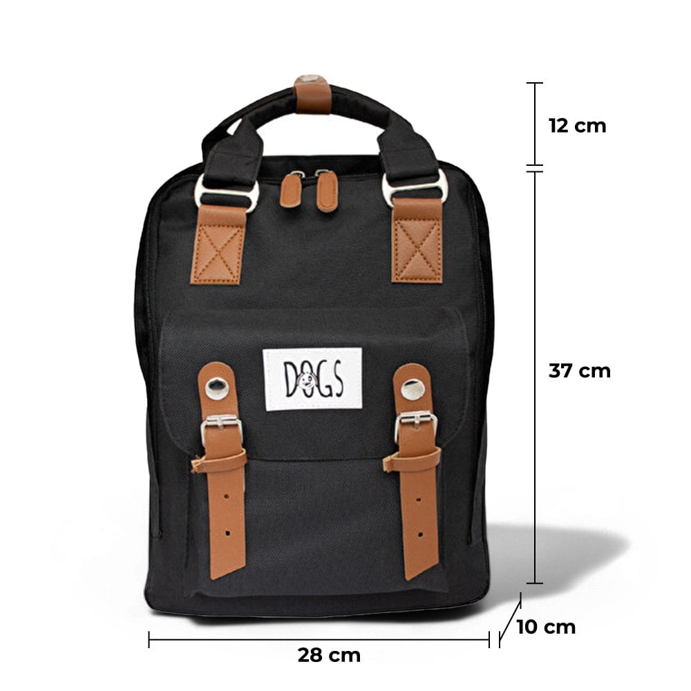 Biggdesign Dogs USB Laptop Backpack, 14” Laptop Compatible, Water-Resistant, Lightweight, Unisex, Black