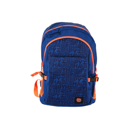 Biggdesign Moods Up Happy Unisex Laptop Backpack, Waterproof, 12.6x7.8x16.5 in, For School, Daily Use And Travel, Navy blue
