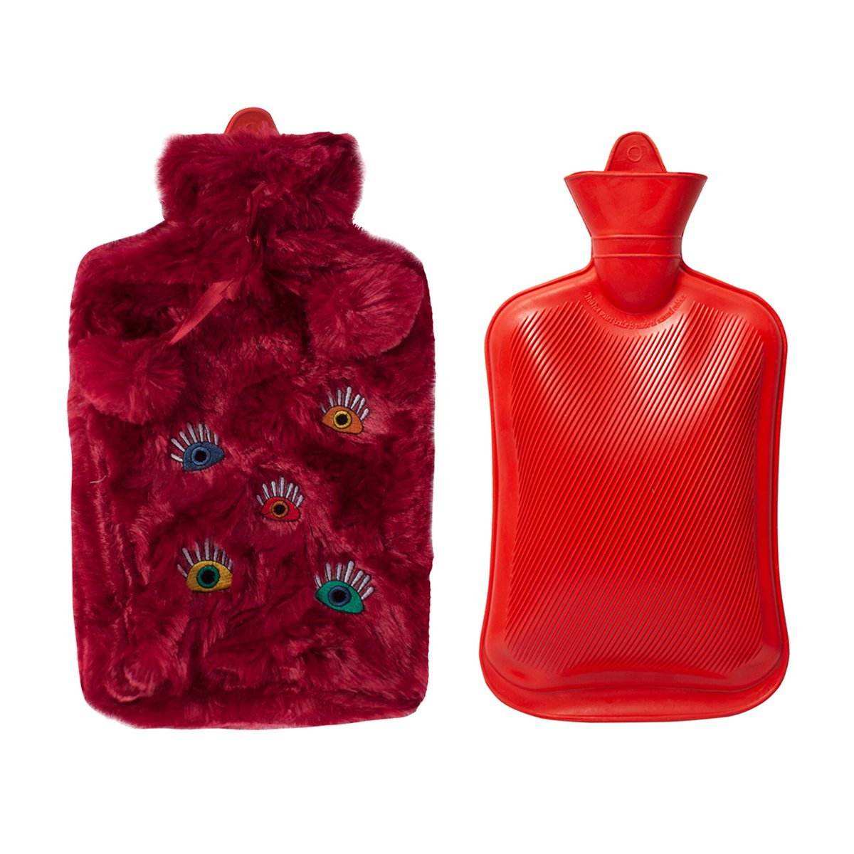 Biggdesign My Eyes on You Hot Water Bottle with Soft Plush Cover 68 OZ