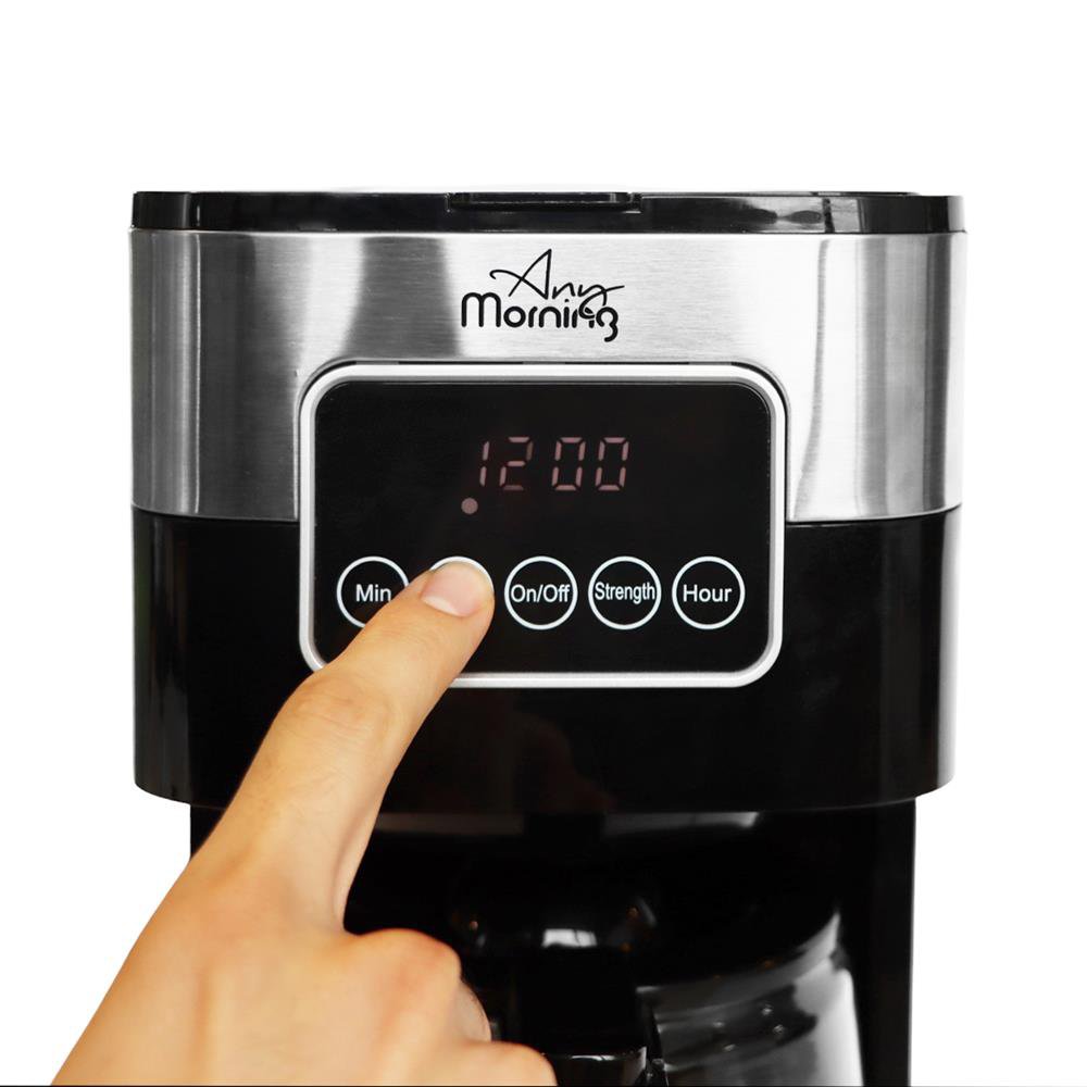 Any Morning SH21615S  Filter Coffee Maker, 10 Cups, 1.5L, Programmable, Touch Screen, Anti-Drip, Strength Control