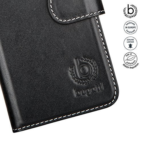 Bugatti FlipCase Rome - exclusive genuine leather case for Samsung Galaxy S4 [handmade | Magnetic clasp | logo embossing]