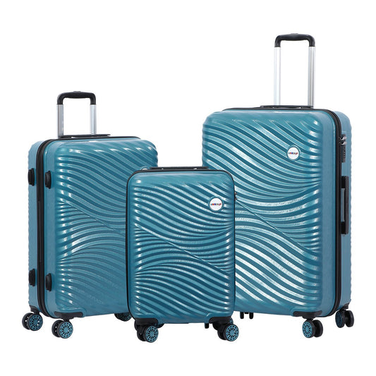 Biggdesign Moods Up Hard Luggage Sets, Steel Blue, 3 Pcs. 44 - 66 - 99 lbs