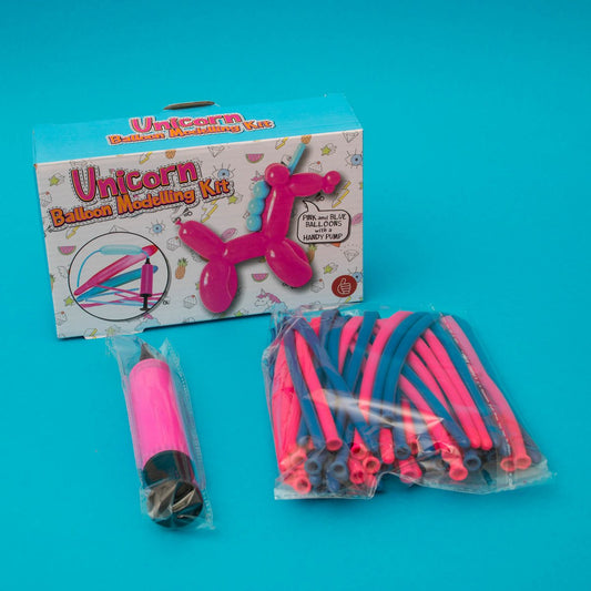 "Unicorn" modeling balloon set incl. 32x balloons and pump