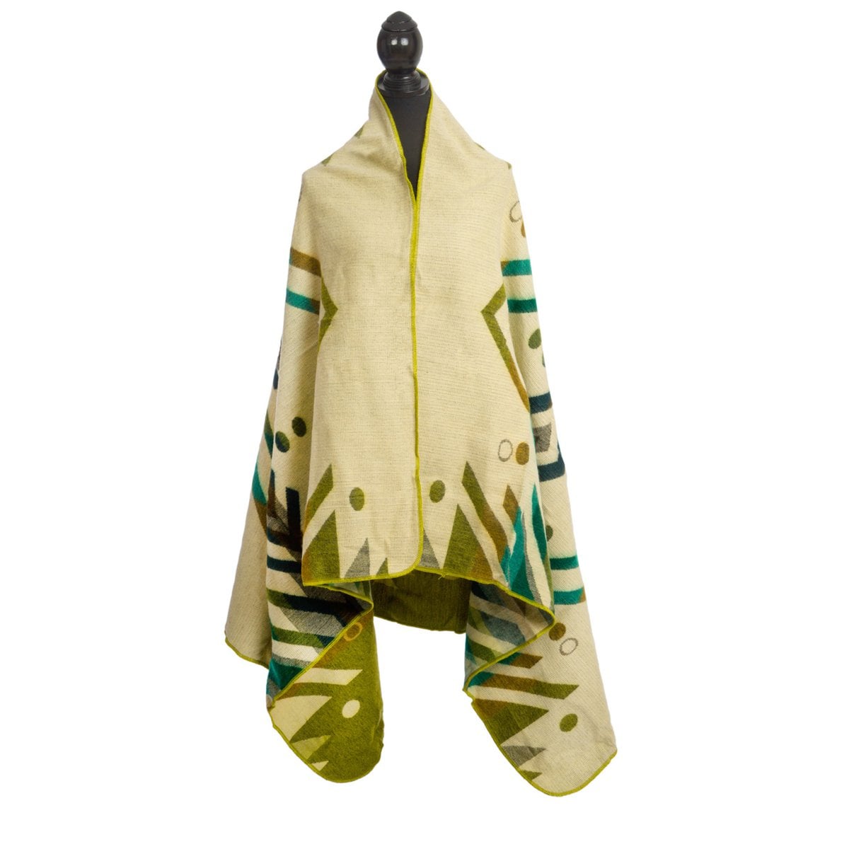 Mini Imbabura Green - Ecuadoriaan alpaca mini blanket | native blanket |