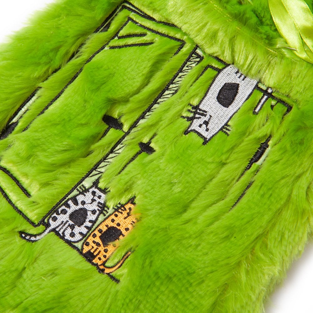 Biggdesign Cats Green Hot Water Bottle with Soft Plush Cover 68 OZ