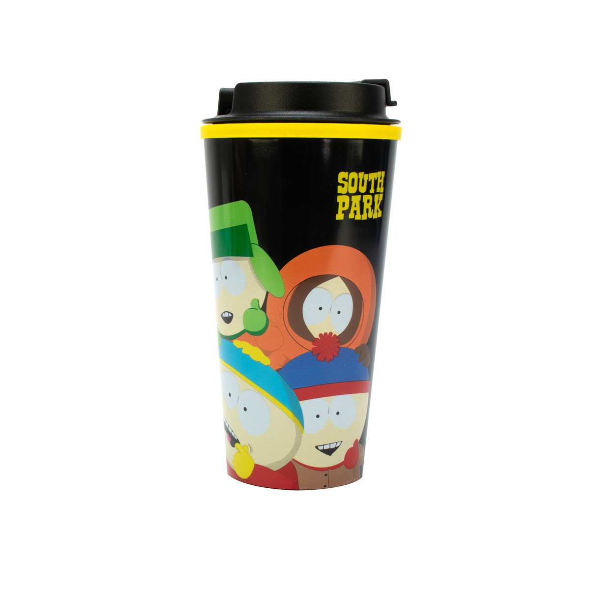 South Park thermal mug, 450 ml capacity, decorated with iconic characters from the series, official merch