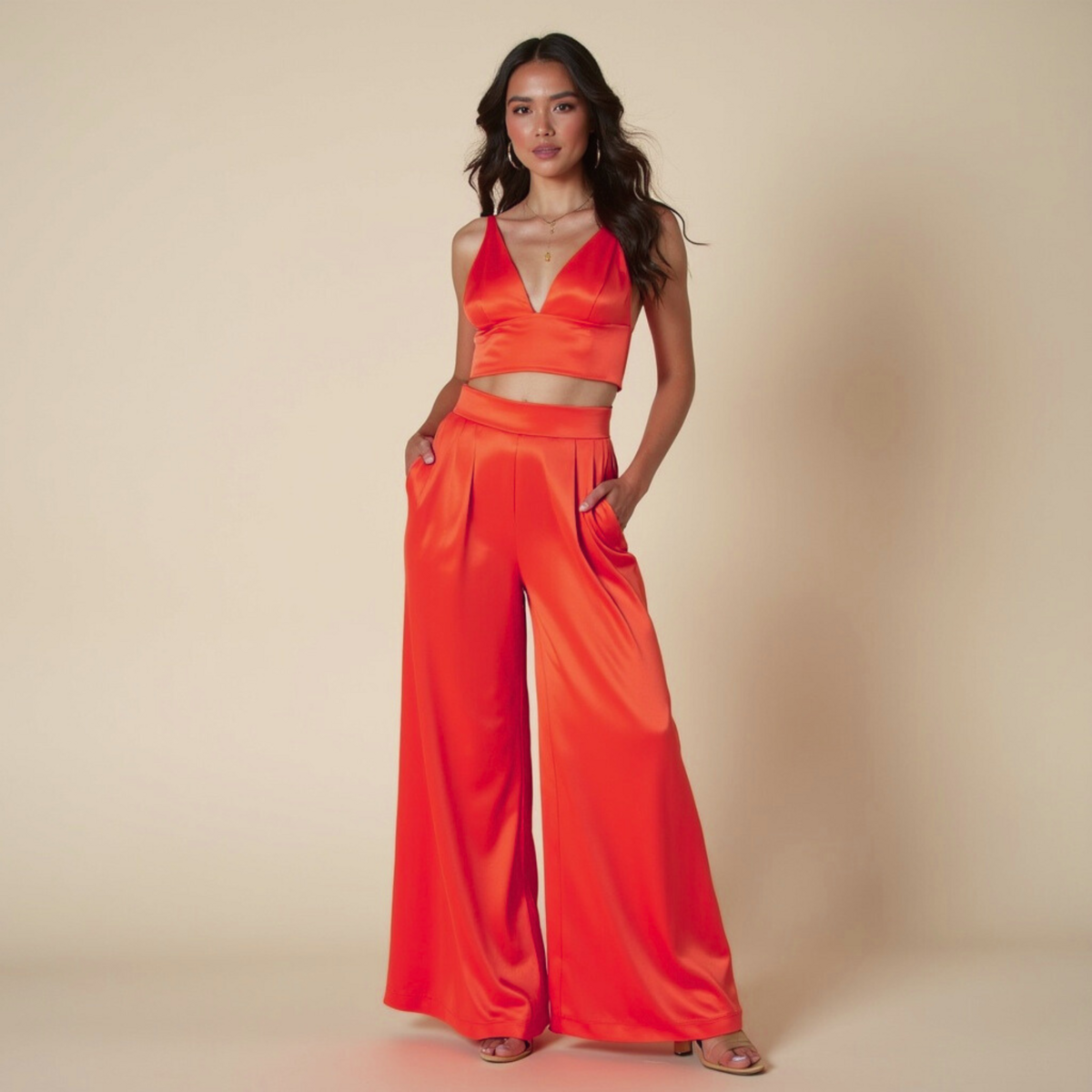 Top Bustier "LAVA" - Rot
