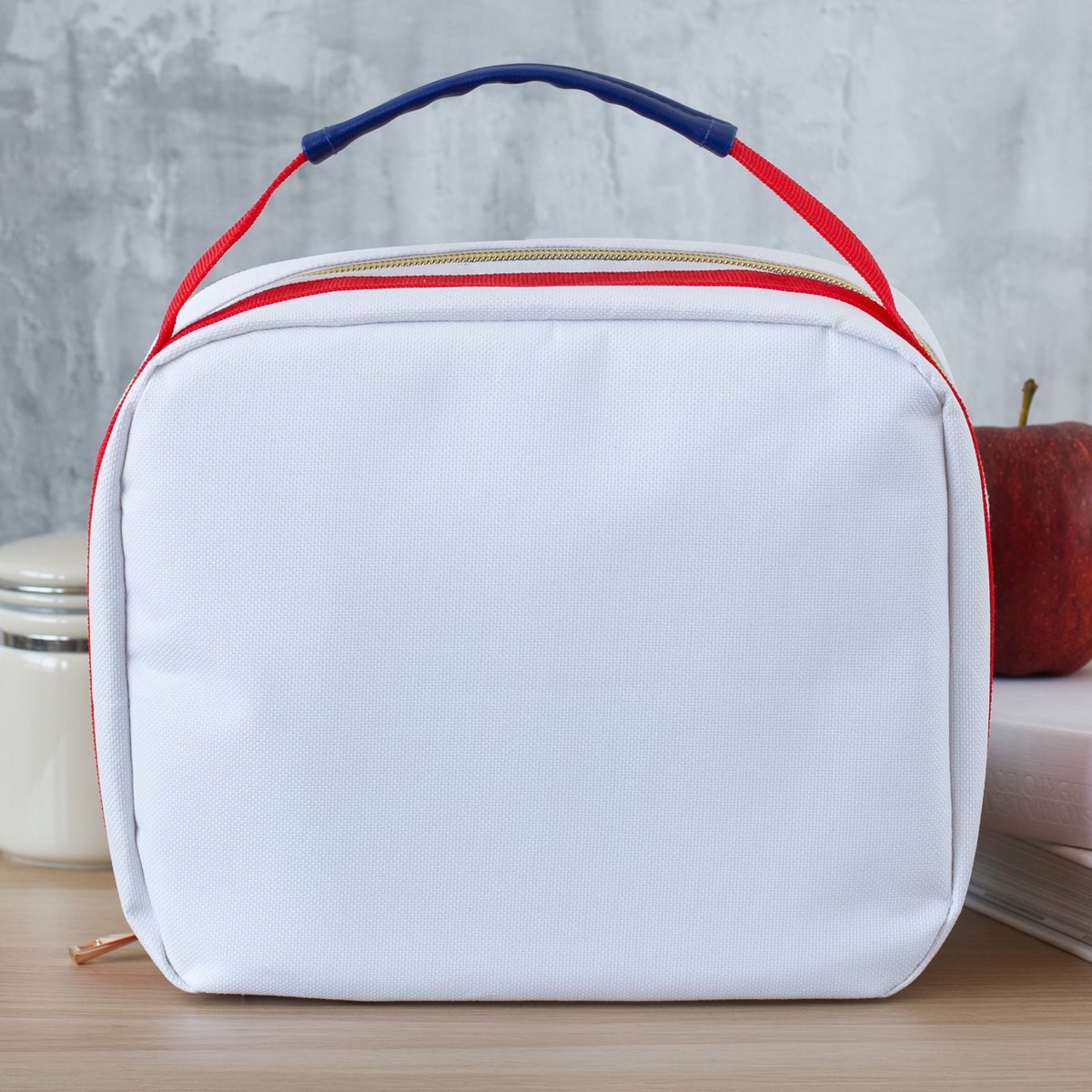 NASA Zippered Lunch Bag - White
