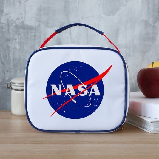 NASA Zippered Lunch Bag - White