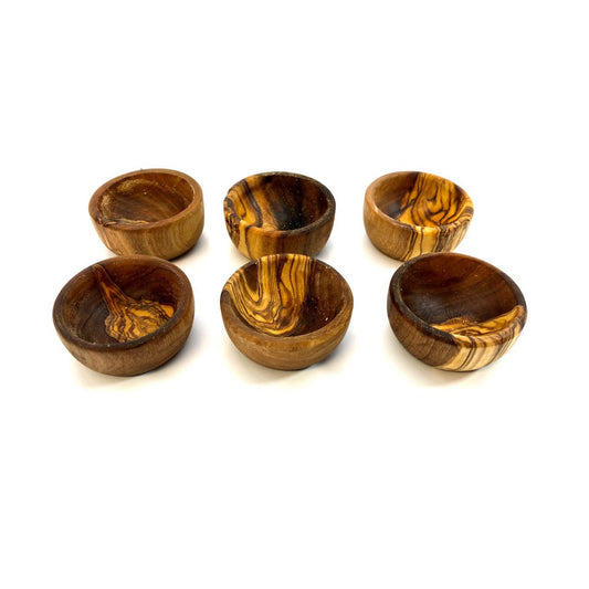 Set of 6 egg cups PICCOLO made of olive wood