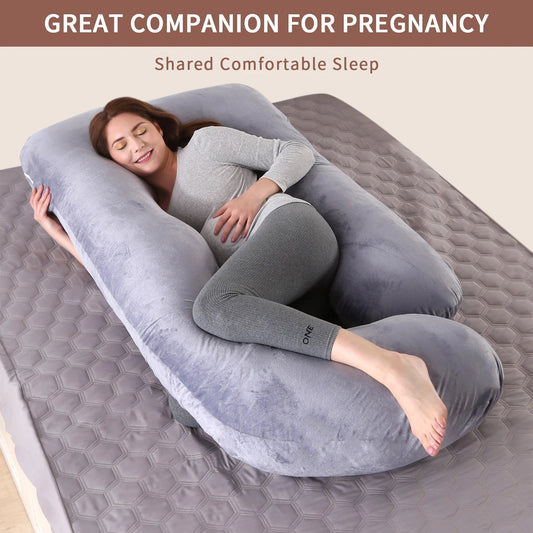 Cojín de Embarazo para Dormir, Almohada de Lactancia en Forma de G para Todo el Cuerpo
