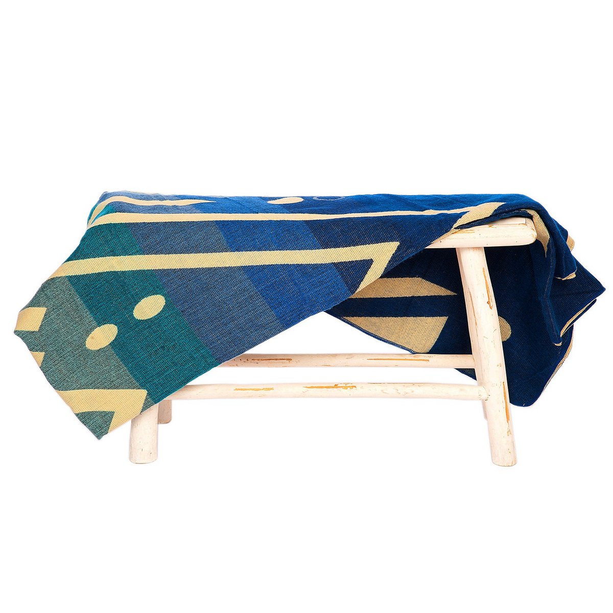 Ecuadorian alpaca blanket | native blanket | Imbabura Blue