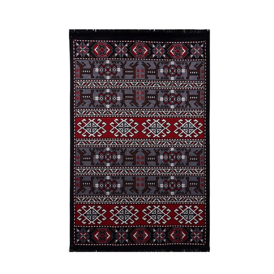 BiggHome Rug - 80x150 cm, Machine Washable, Durable, Ethnic-Inspired Pattern for Living Room, SA25HC , 31.5 x 59.06 inches , 3.21 lbs.