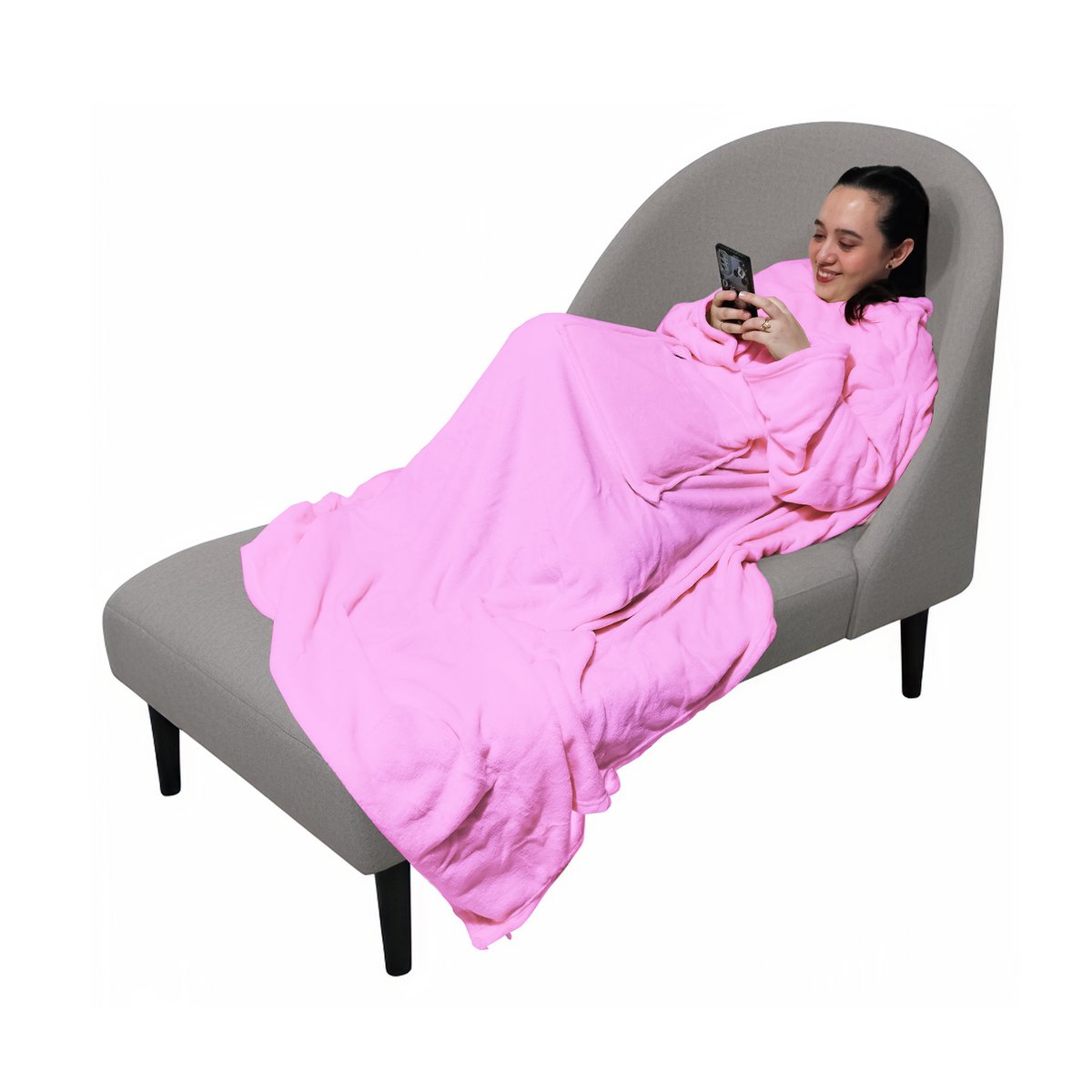 Mad Monkey - Heated Blanket Pink