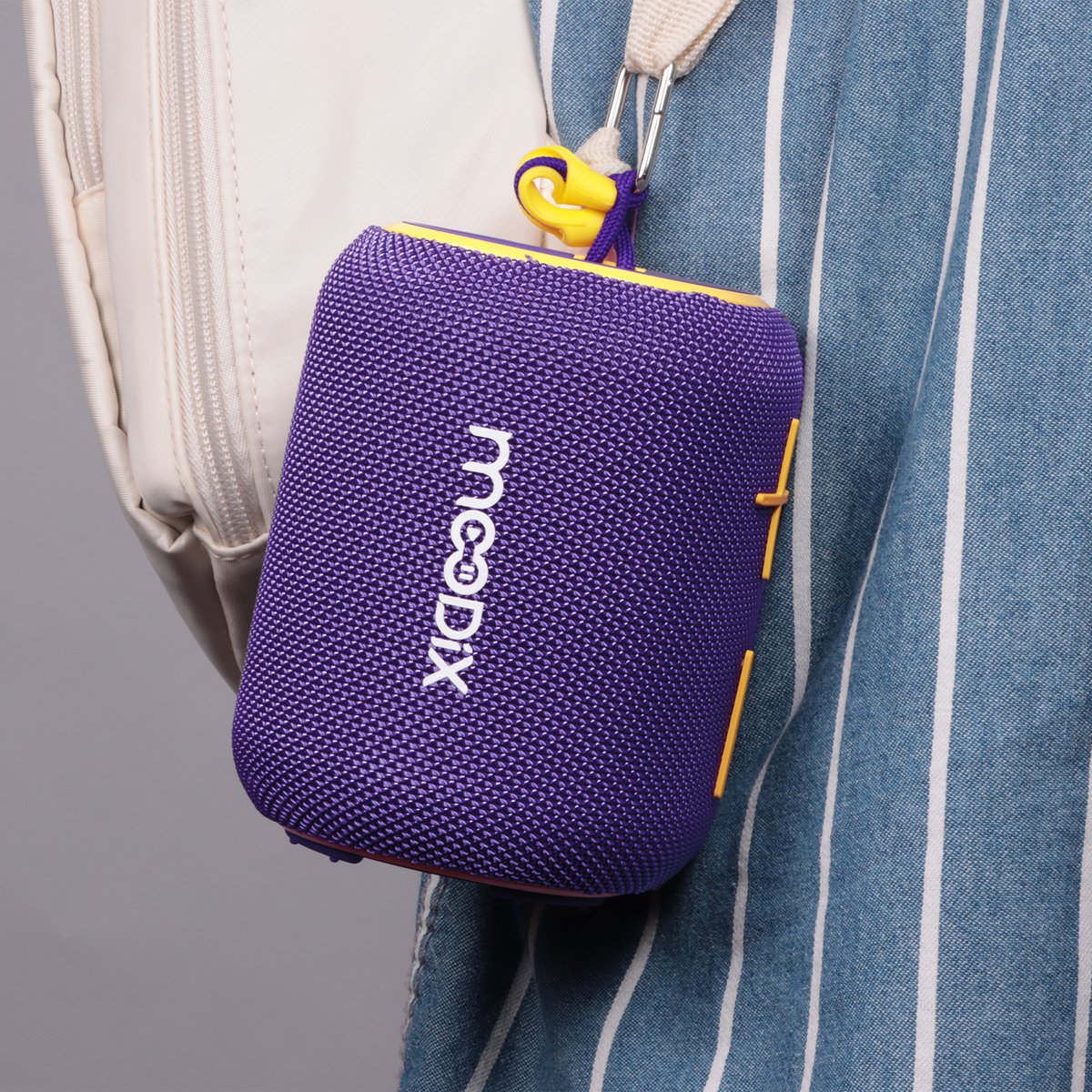 Moodix KI23KSV6 Bluetooth Speaker, Purple 10W IPX6 Water Resistant