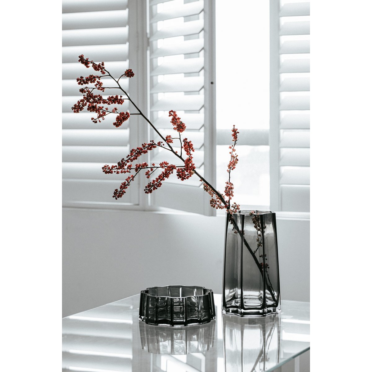Modern-Classic Luxury vase, stylish design, LENOX 30 Gray