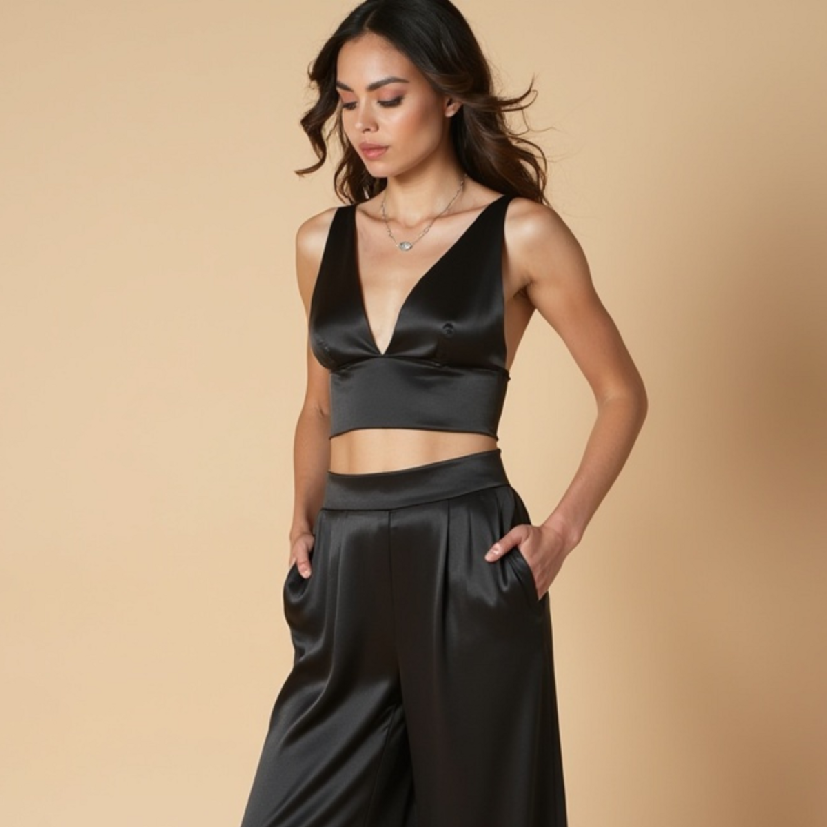Crop Bustier Top "LAVA" - Rot