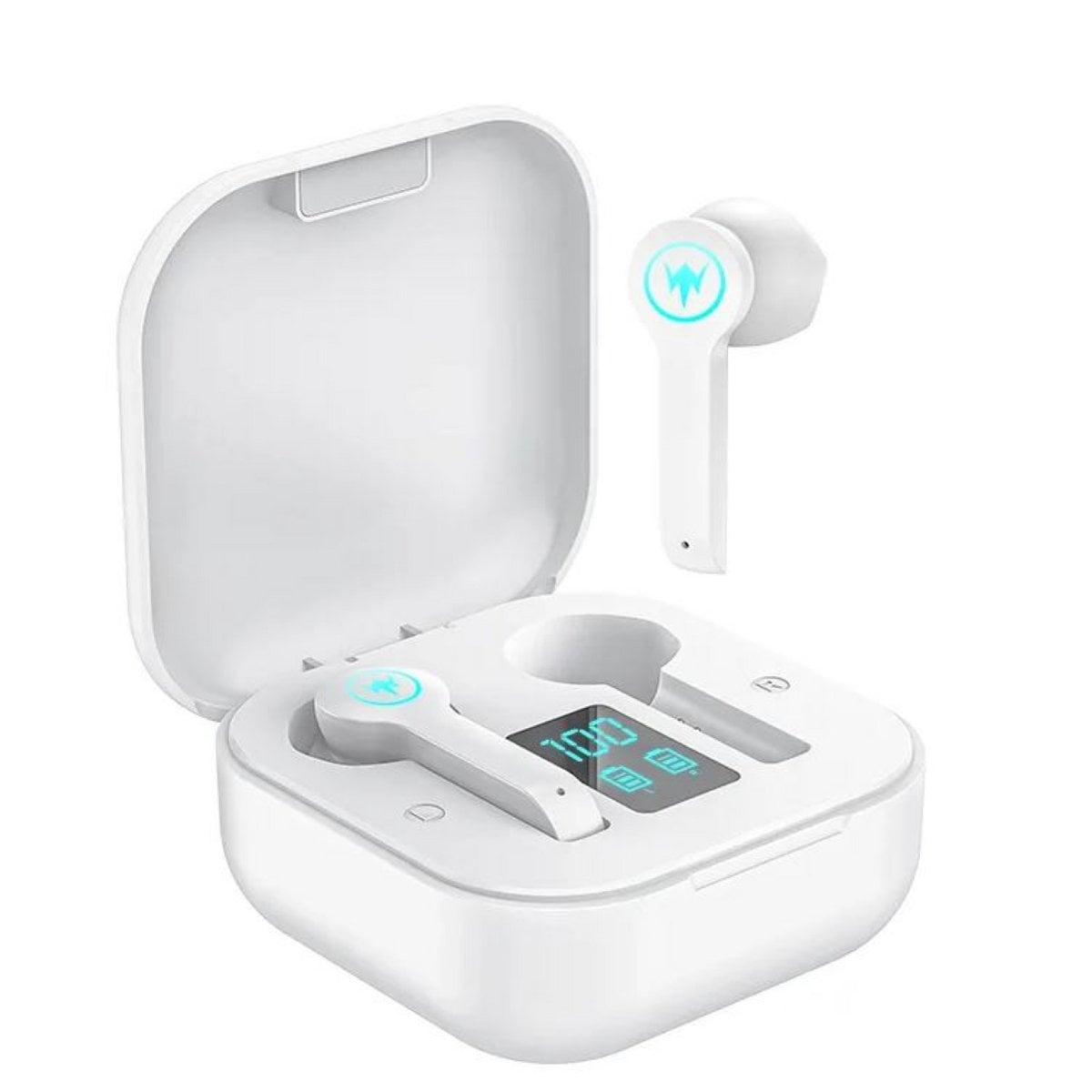 Moodix KI23K49 Bluetooth Earbuds White LCD Display