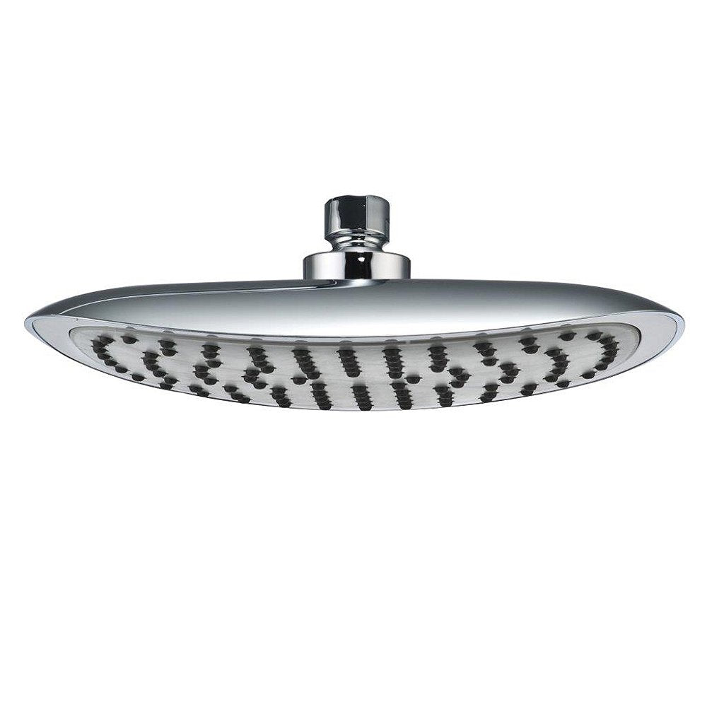 bath & more oval overhead shower, 230 x 180 mm, 1-jet, high-gloss chrome-plated