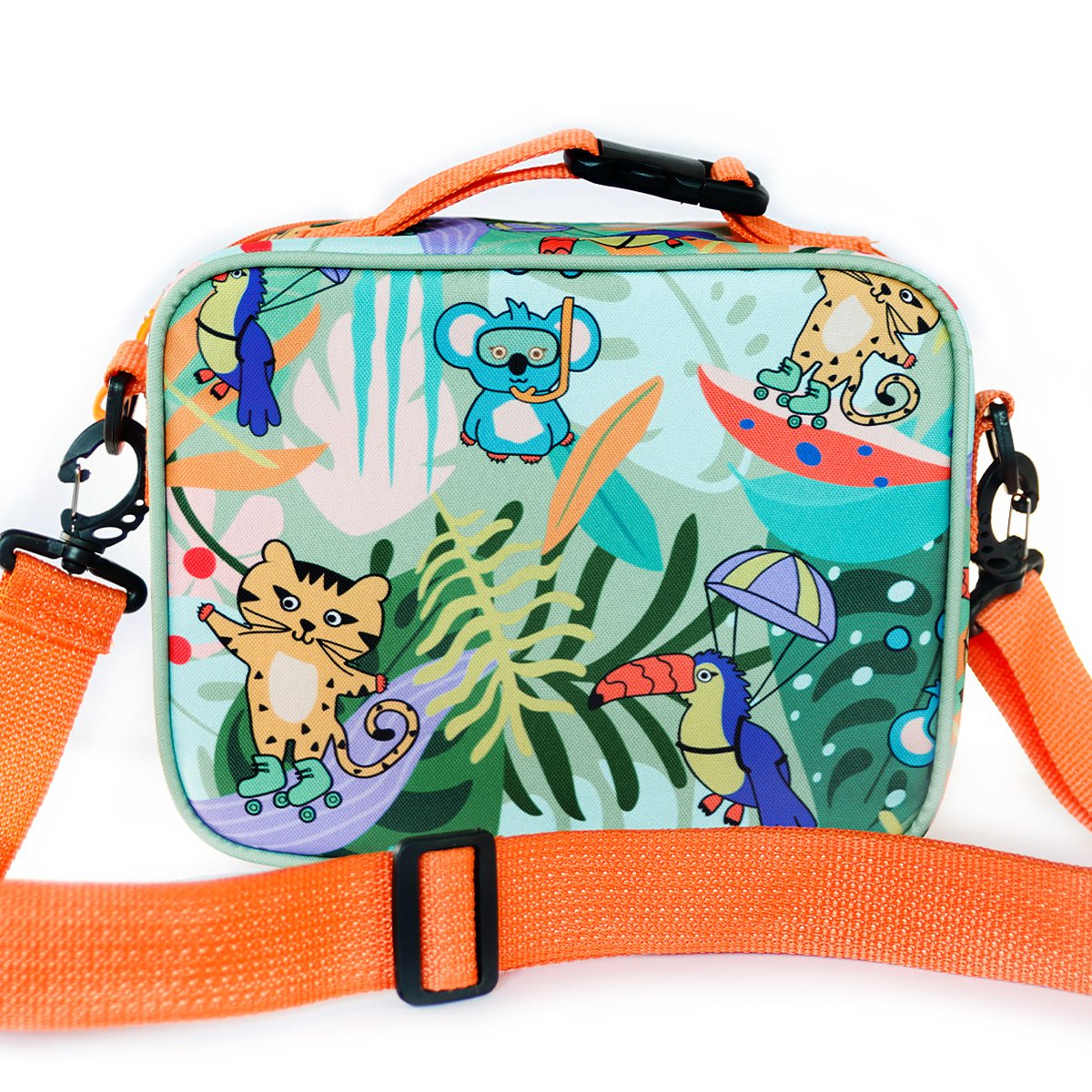 Milk&Moo Insulated Kids School Lunch Bag Box for Girls and Boys, Jungle Friends