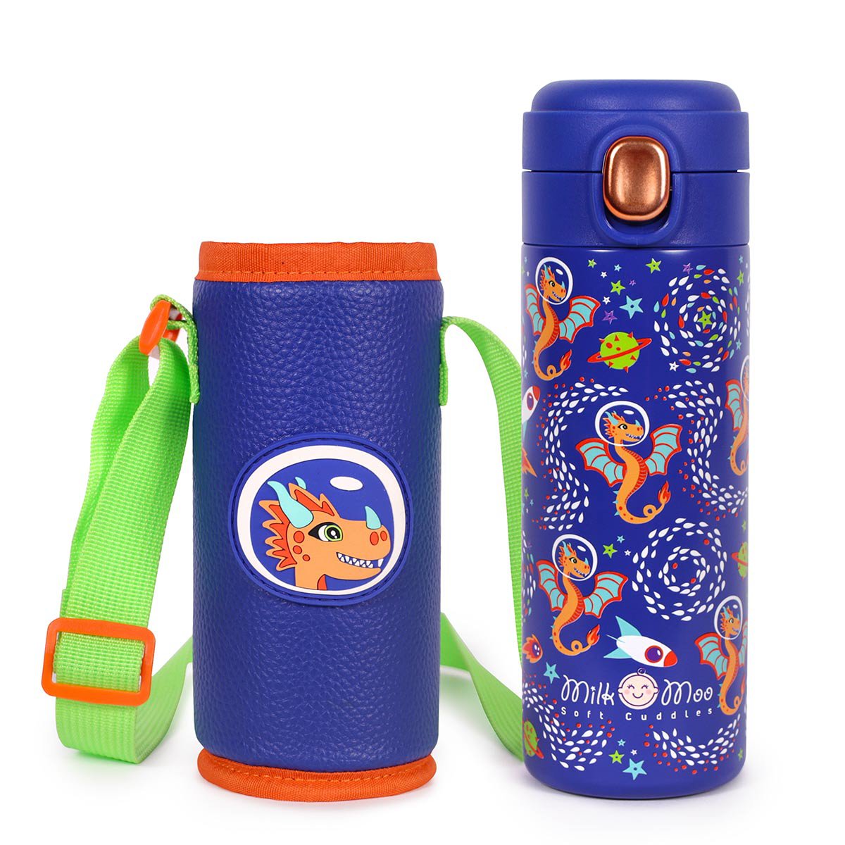 Milk&Moo Stainless Steel Kids Water Bottle Ponix 420ml