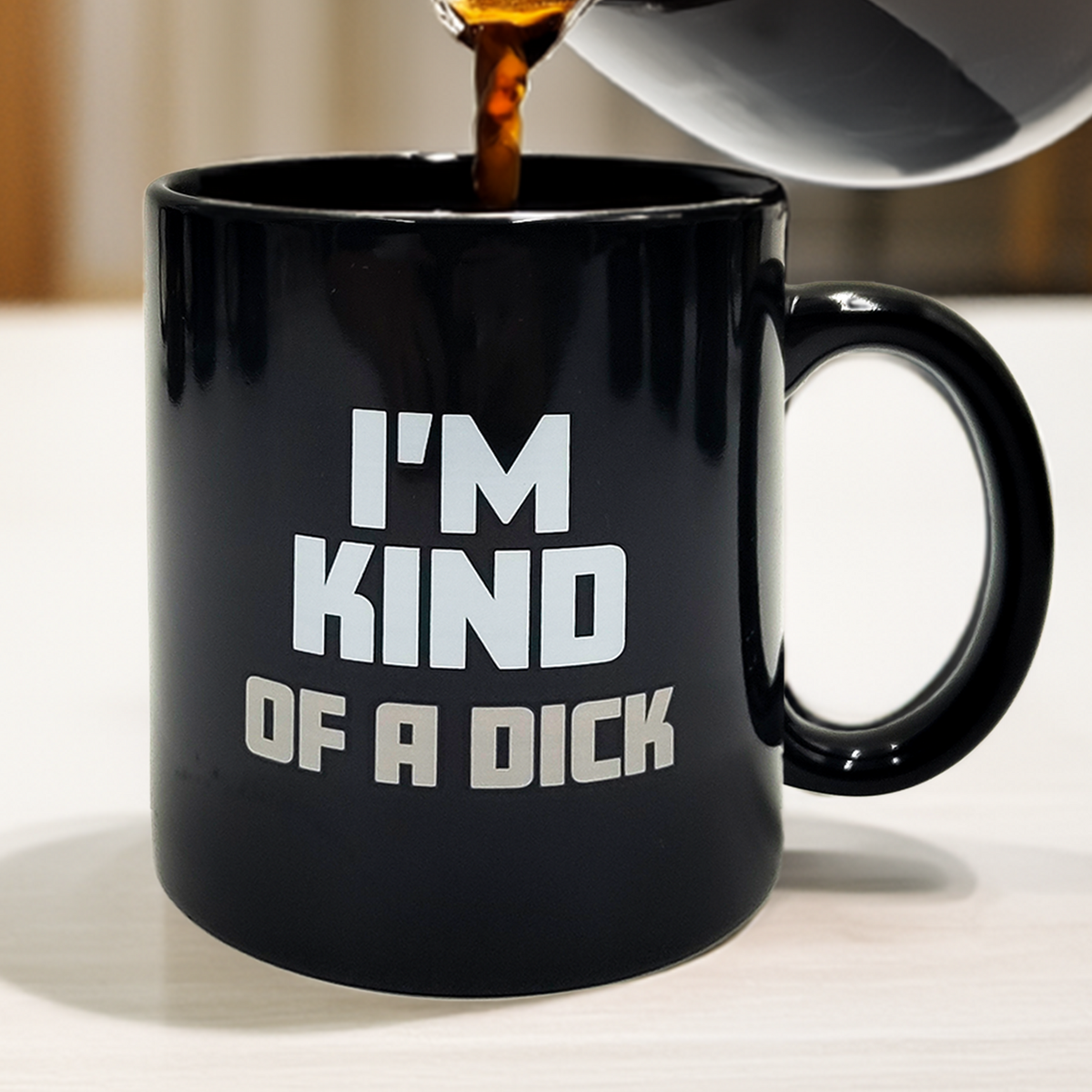 Mad Monkey - Mug "Kind of a Dick" - with color change