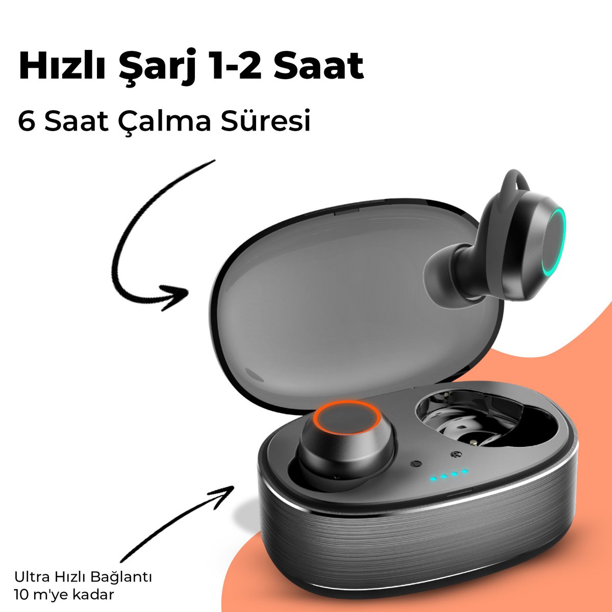 Moodix KI23K020 Bluetooth Earbud Headphones