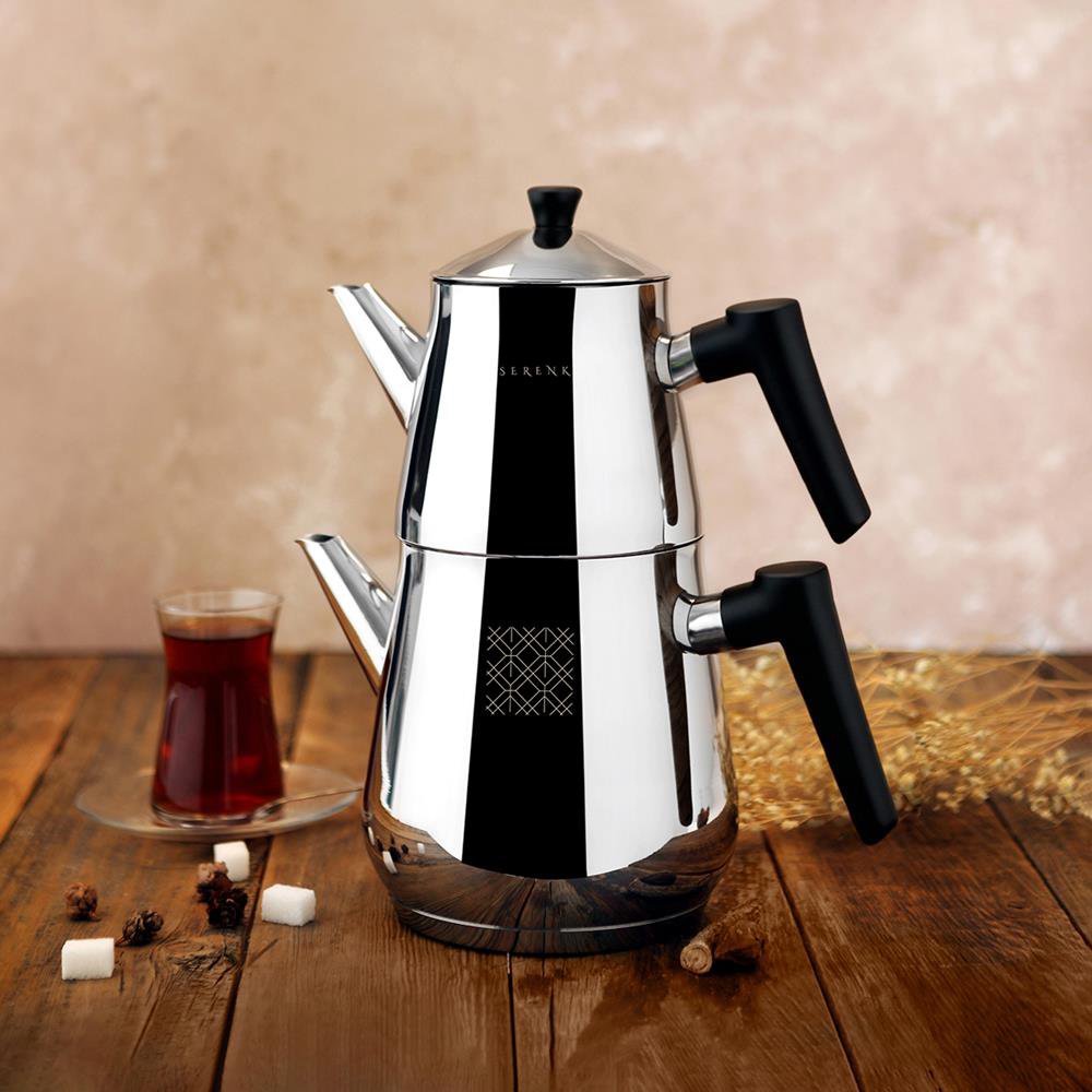 Serenk Definition Stainless Steel Tea Pot Set, 18-10 Stainless Steel Tea Kettle