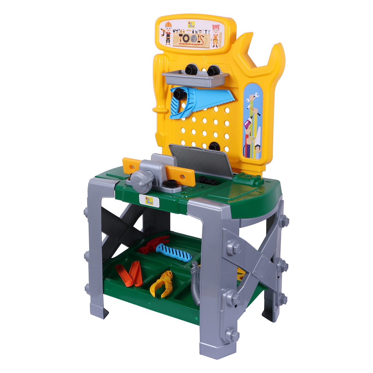 Ogi Mogi Kids Tool Bench, 33 Pieces Construction Workbench with Electric Drill