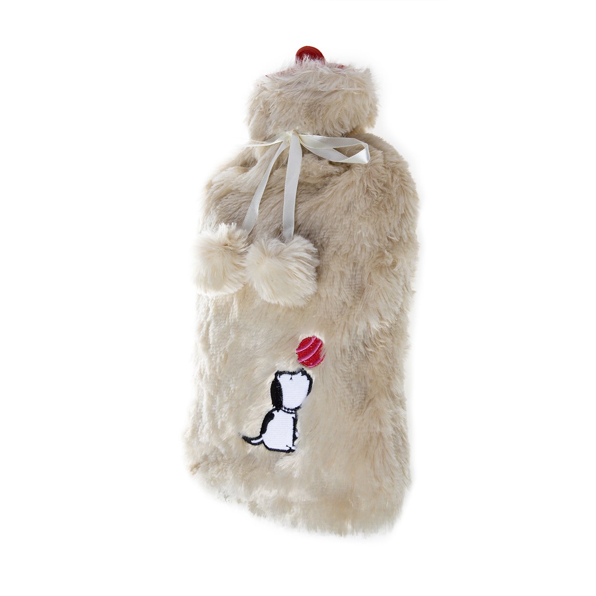 Biggdesign Dogs Beige Hot Water Bottle with Soft Plush Cover 68 OZ