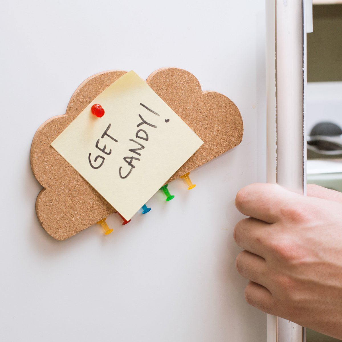 Magnetic Cork Notice Board - Cloud