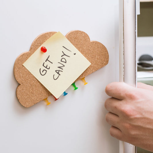Magnetic Cork Notice Board - Cloud
