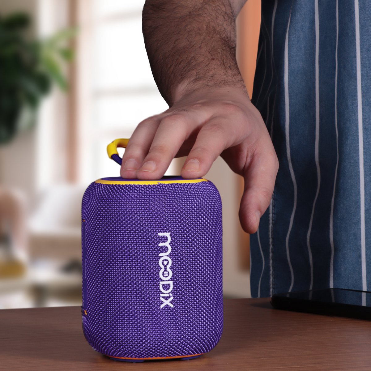 Moodix KI23KSV6 Bluetooth Speaker, Purple 10W IPX6 Water Resistant