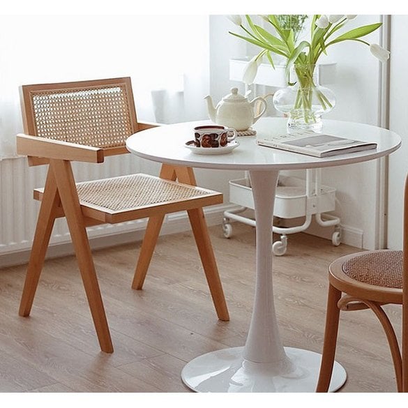 popular Chandigarh chair - style Pierre Jeanneret - wood and rattan - high quality - clear or walnut