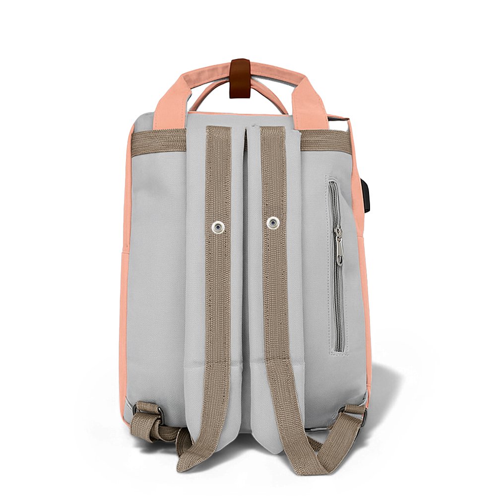 Biggdesign Cats USB Laptop Backpack, 14” Laptop Compatible, Water-Resistant, Lightweight, Unisex, Pink