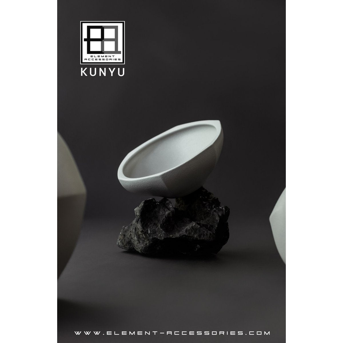 Modern Asian style bowl, high end design and finish, KUNYU22WH