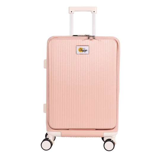 Biggdesign Moods Up Luggage with Cup Holder and USB Port, 20", Pink