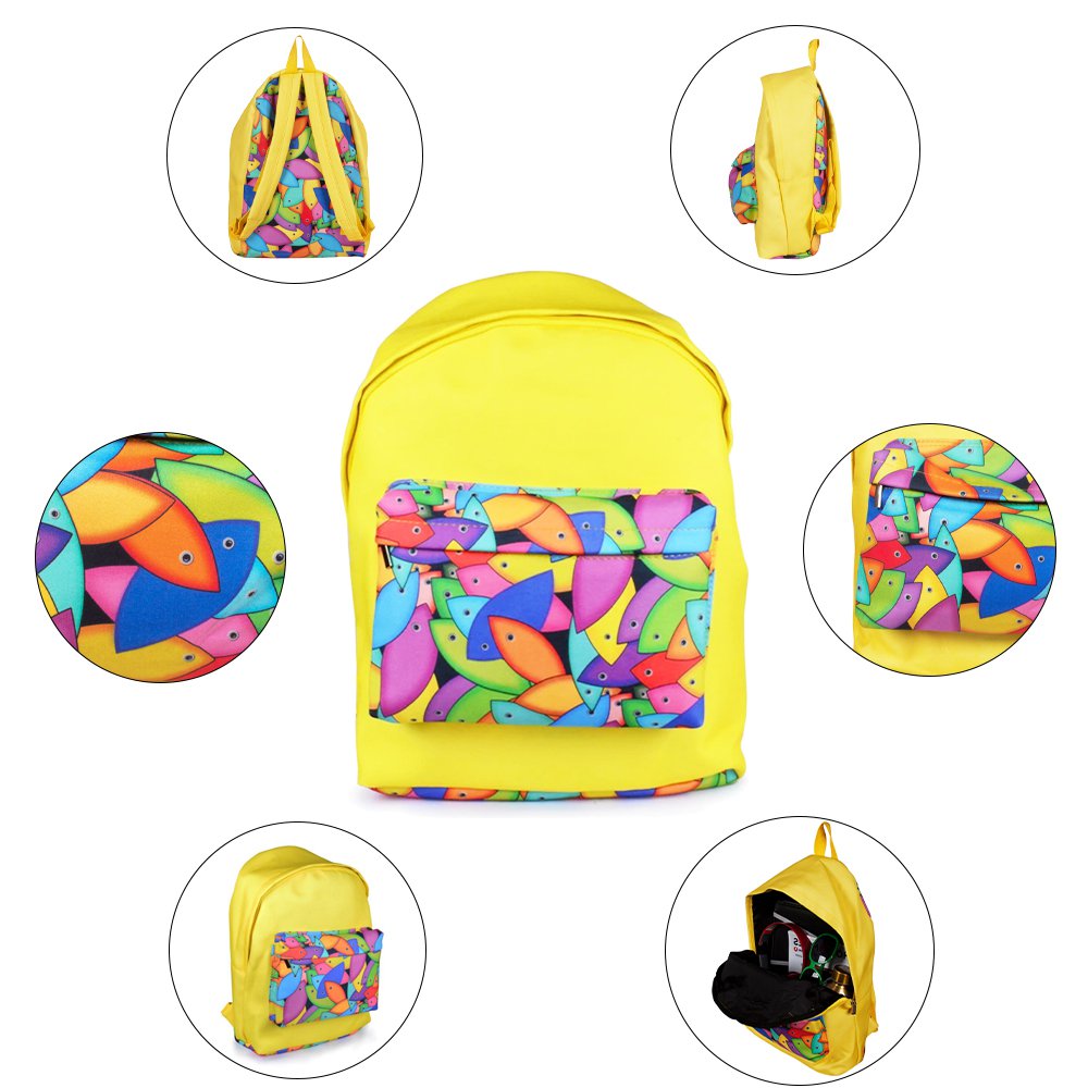 Biggdesign Fertility Fish Backpack, Waterproof, Lightweight, HighSchool, Outdoor