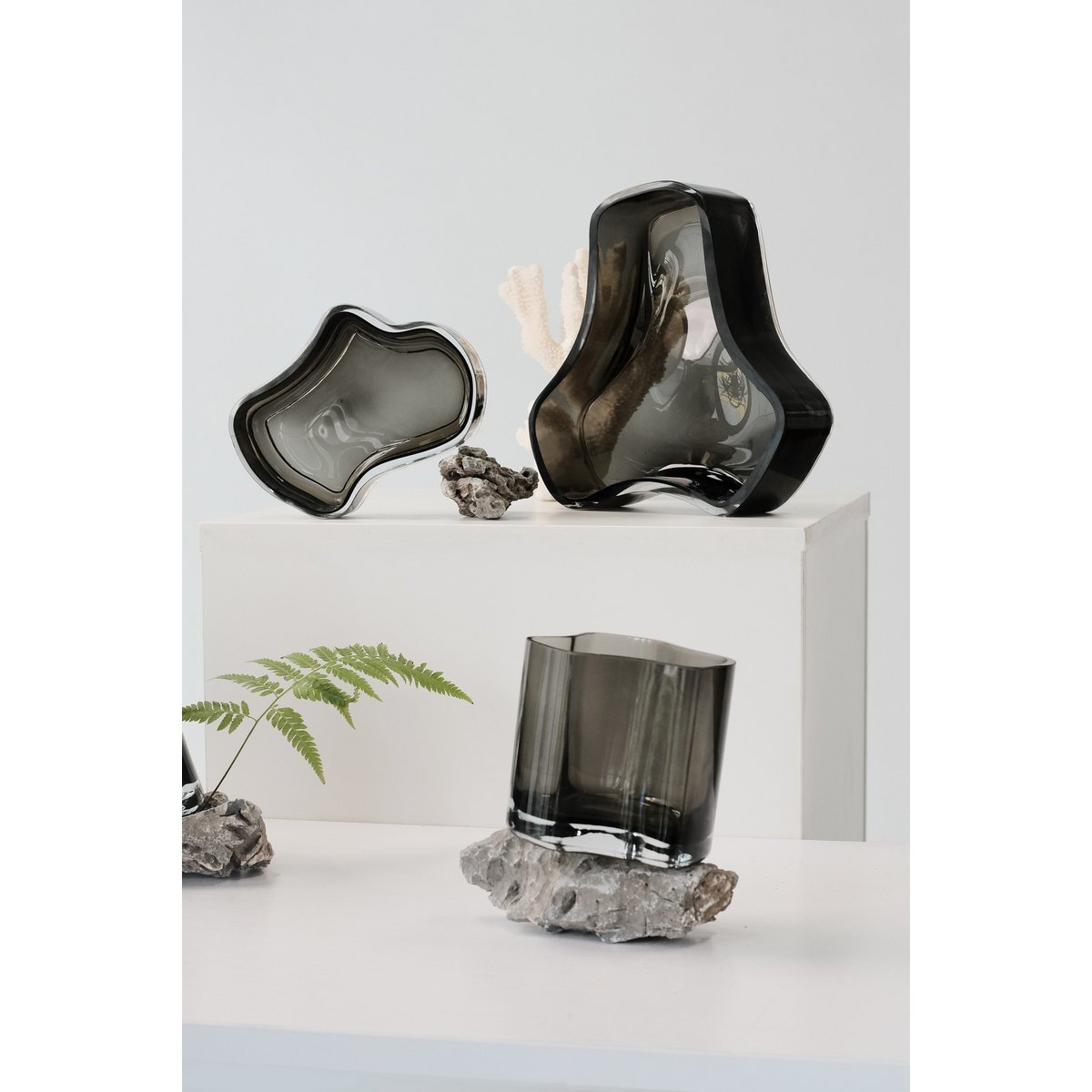 New modern design large bowl or plate, inspired by CORAL and Aalto, COR08GR