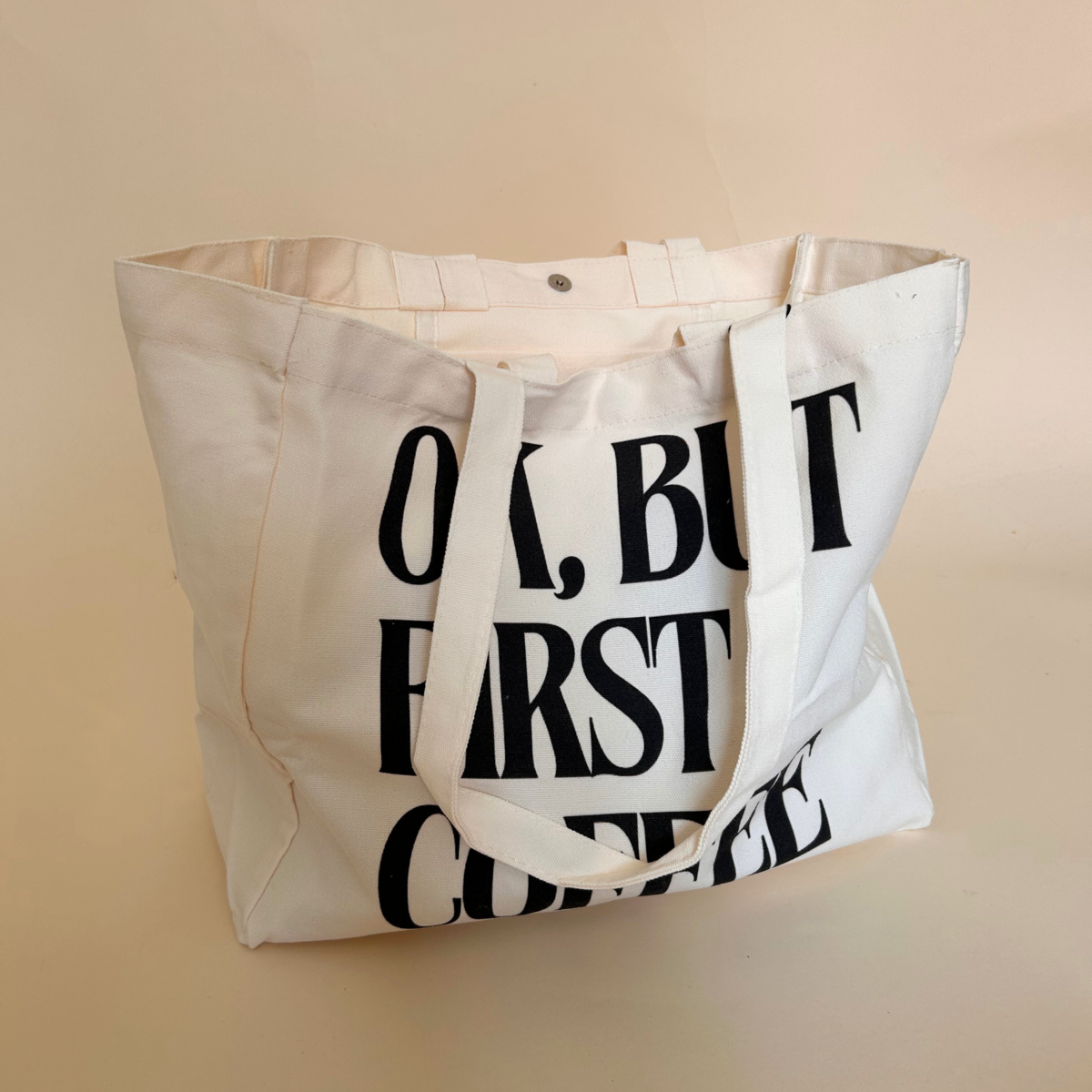 Tote Bag "OK, BUT FIRST COFFEE"