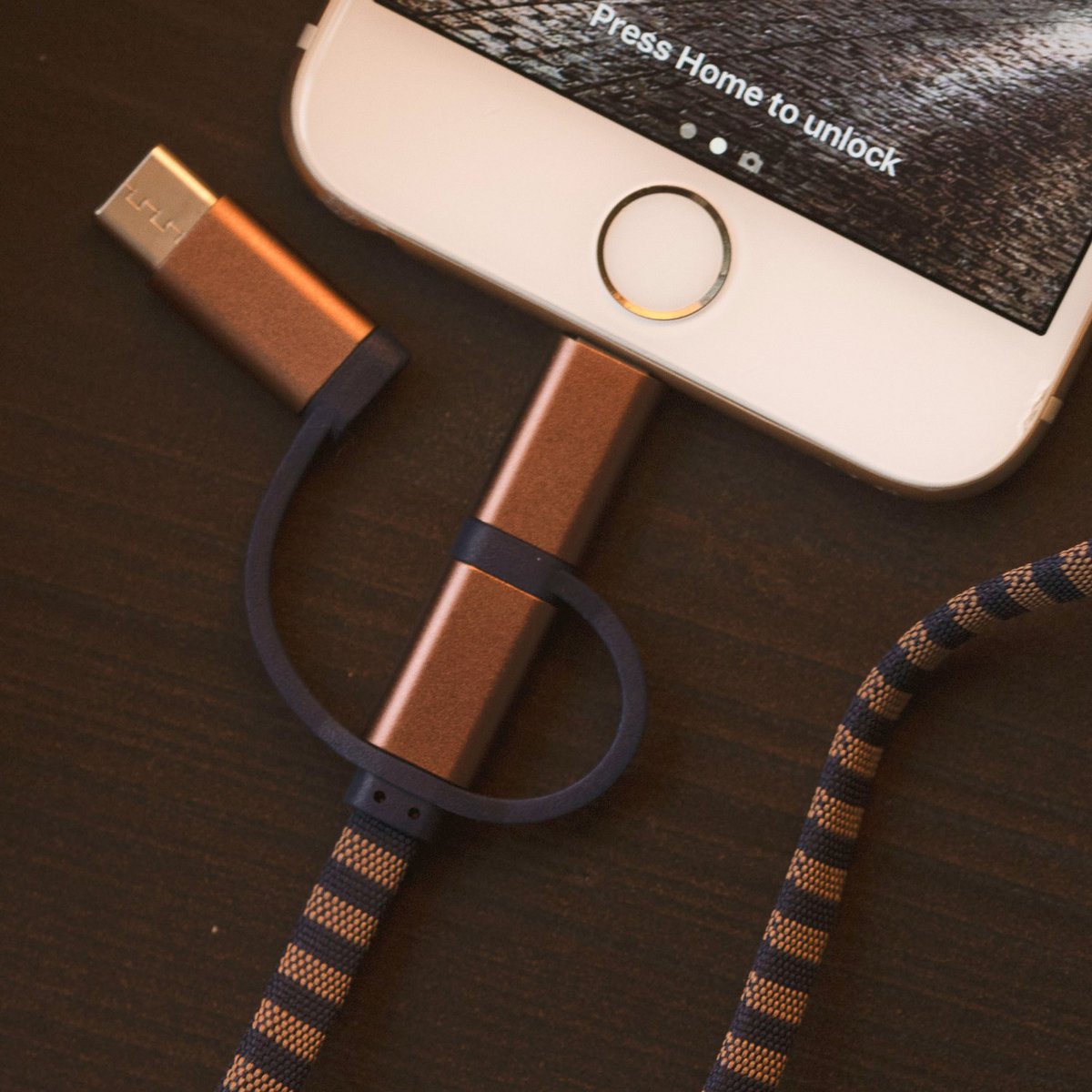 Harry Potter - Ravenclaw 3in1-Ladekabel Scarf-Cable (Lightning/Micro/USB-C)