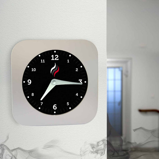 Wall clock with smoke alarm function