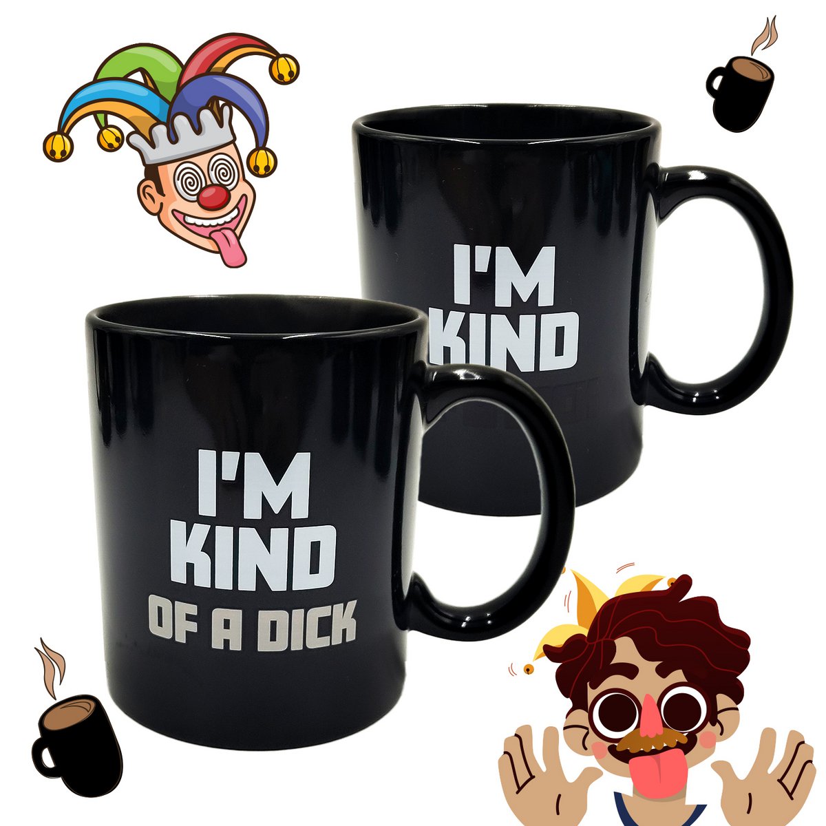 Mad Monkey - Mug "Kind of a Dick" - with color change