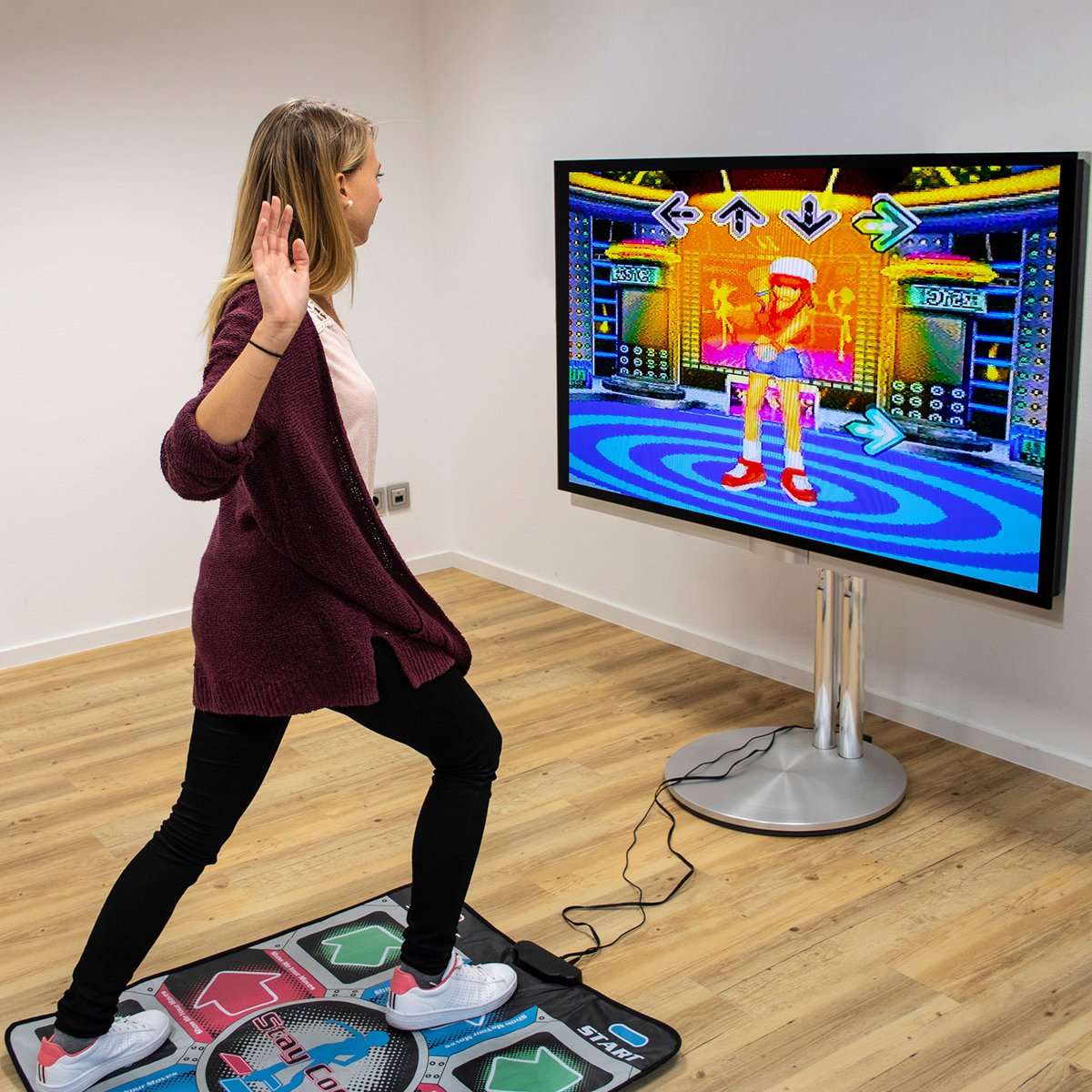 Mad Monkey - dance mat for children - retro dance mat - music mat with over 100 songs, 9 games and 3 difficulty levels