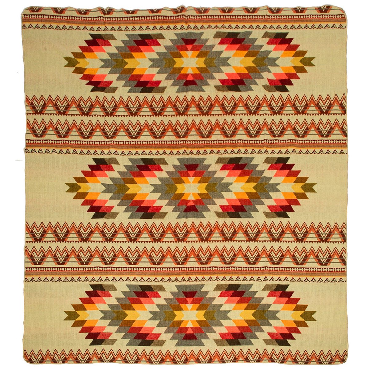 Ecuadorian alpaca blanket | native blanket | Antisana Orange