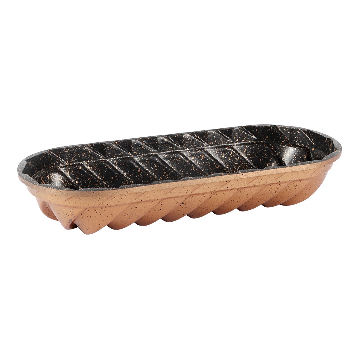 Serenk Fun Cooking Loaf Cake Pan Baking Bread, Fluted Cast Mold,  13.3 x 5.5 inch