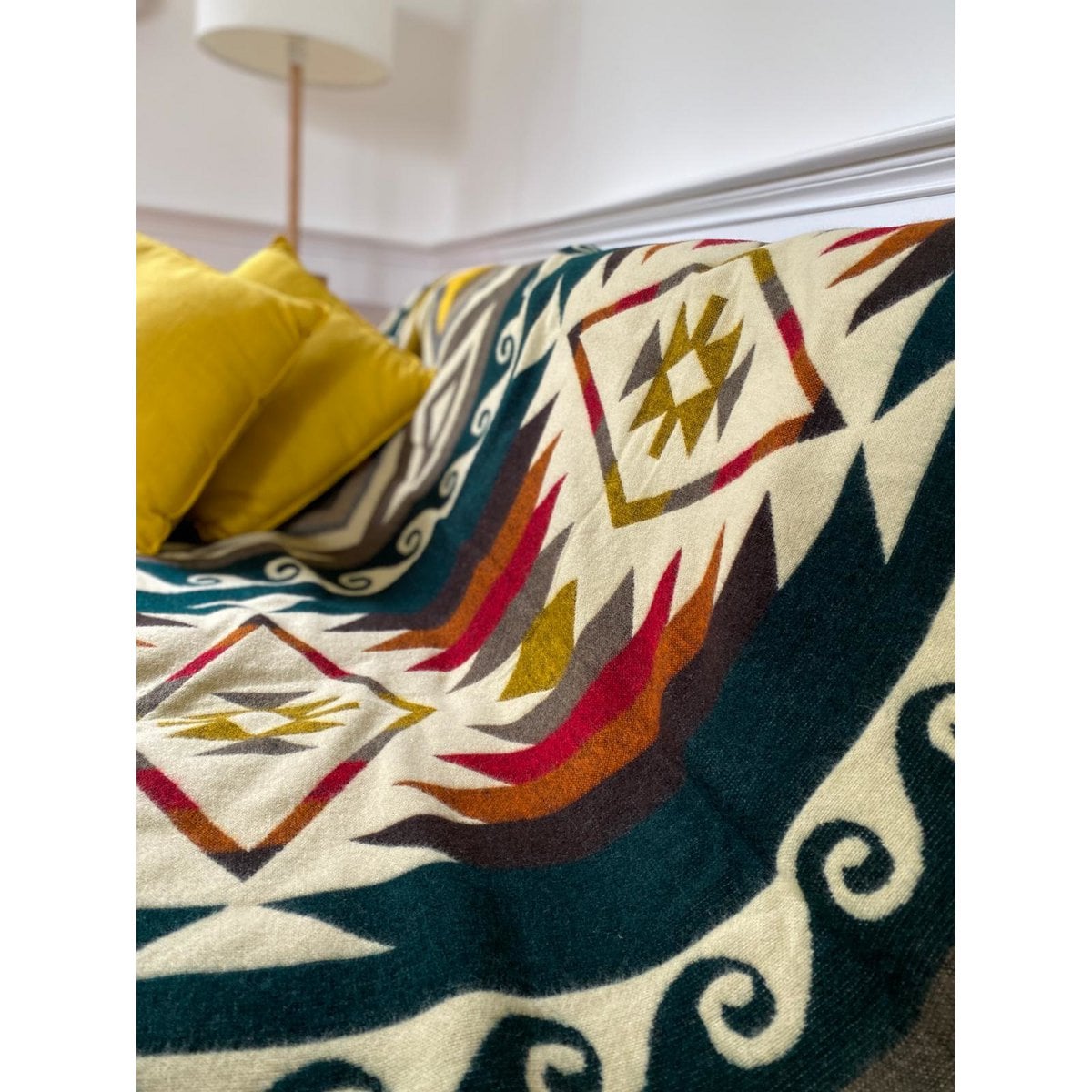 Alpaca Blanket Cayambe - Dark green